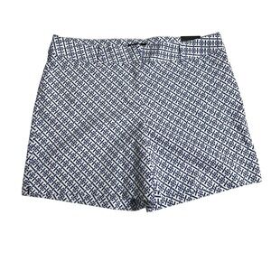NWT The Limited Tailored Chino Short Royal Tiles Print Blue & White Shorts‎ 14